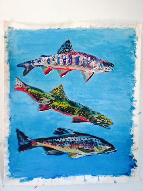 3 Trout II by Catherine Victorson